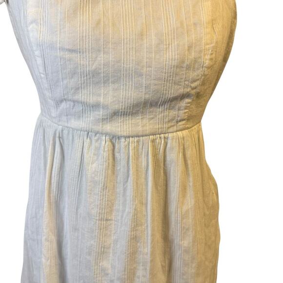 Dee Elly White Smocked Back Cotton Mini Dress Women’s Size M Adjustable Straps - Picture 3 of 8